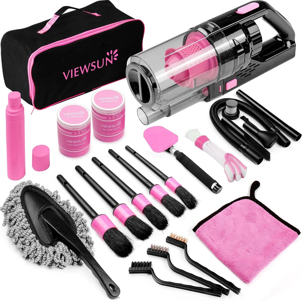 Pink Car Interior Detailing Kit
