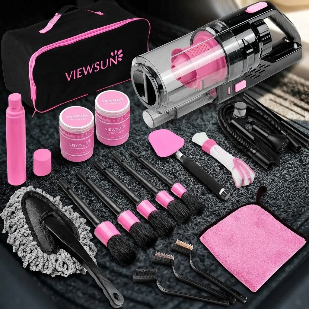 Pink Car Interior Detailing Kit